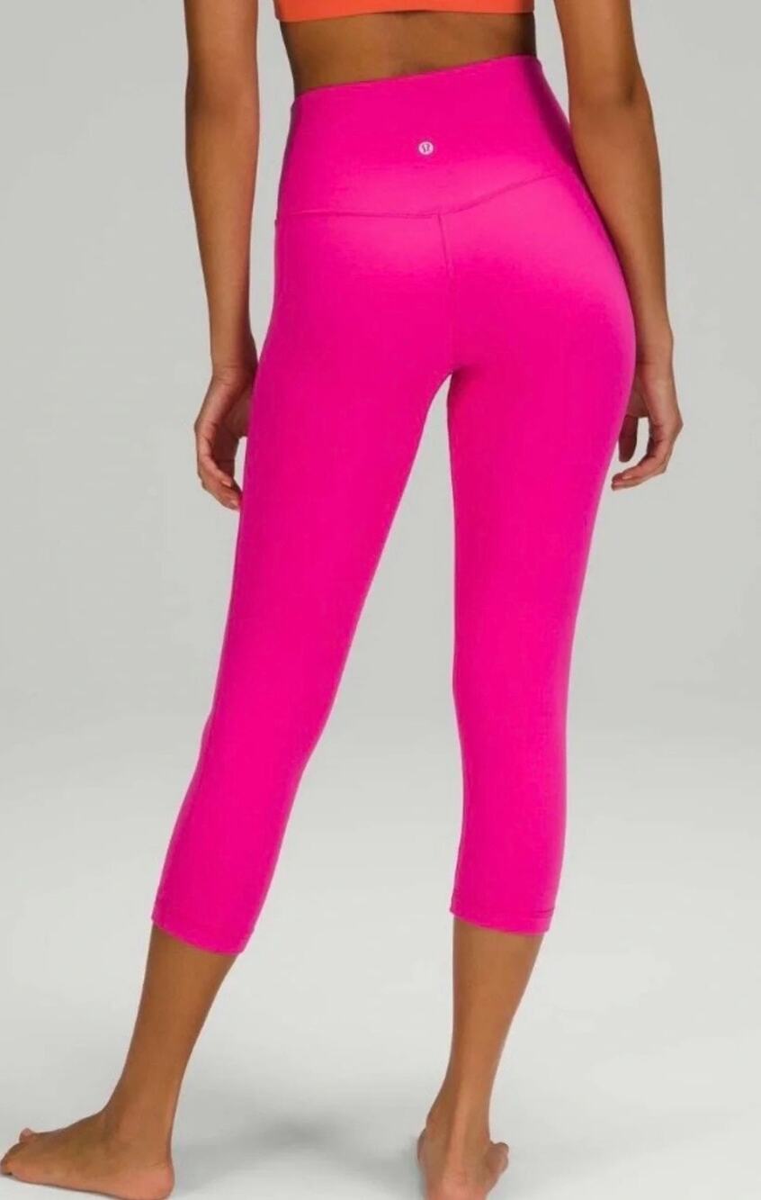 Lululemon Align High-Rise Crop Sonic Pink Hot Pink 21" Women's 8